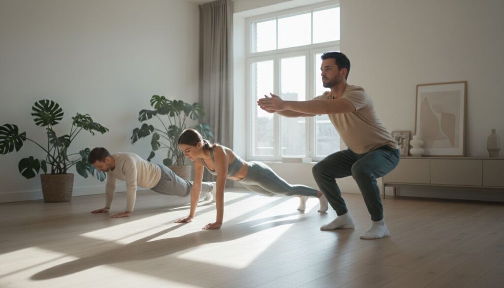 Découvrez notre programme fitness maison pour un entraînement complet sans matériel, idéal pour tonifier votre corps et rester en forme facilement chez vous.